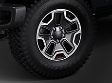 Ruedas de 17'' brillantes del Jeep Rubicon X 2014