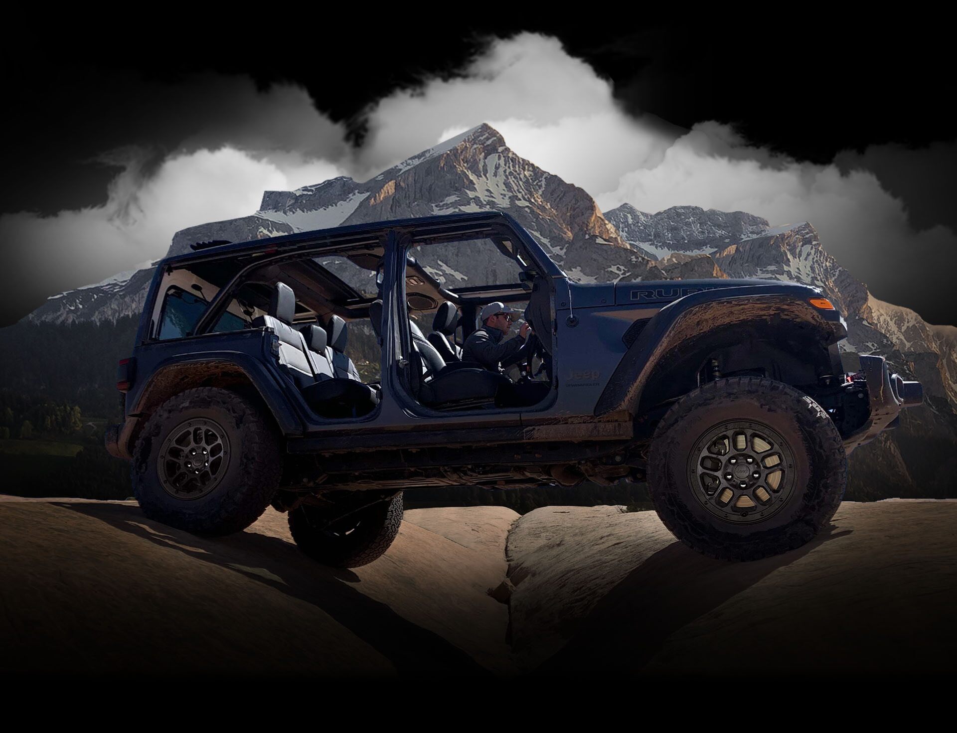 Capacidad del Jeep® Wrangler 4x4 2023​​​​​​​ - Trail Rated para condiciones  todoterreno
