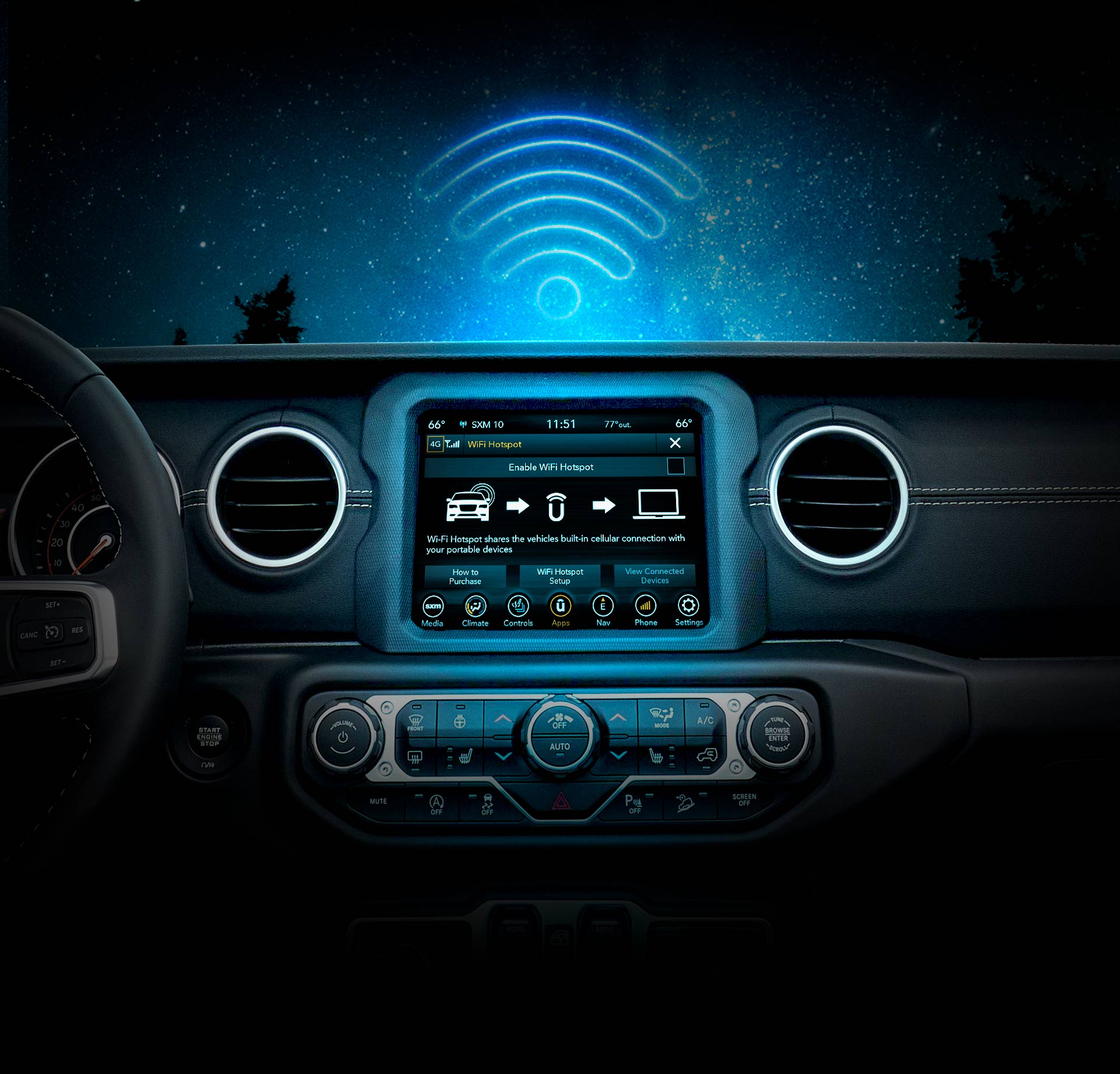 Tecnología del Jeep® Wrangler 2023 - Uconnect, CarPlay y más